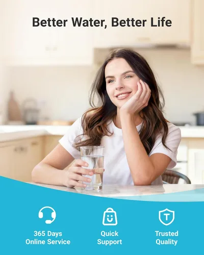 Miniatura 9 de AQUA CREST Filtro de agua para grifo, repuesto para filtro Brita®, sistema de filtración de agua del grifo Brita® Faucet 36311 On Tap, FR-200, Blanco