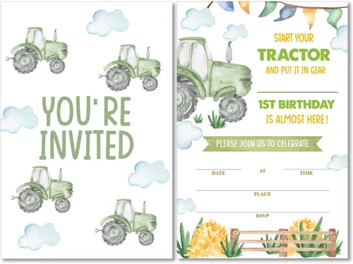 Miniatura 6 de Soiceu Invitaciones de cumpleaños de neón para adolescentes y niños con sobres, juego de 20