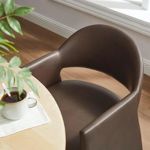 Miniatura 5 de Modway Talia - Sillón de comedor de cuero vegano en color espresso