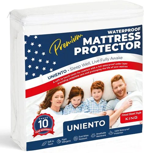 Miniatura 9 de Protector de colchón ajustable individual XL – dormitorio universitario, hogar nuevo, primer apartamento esencial – algodón, protector de colchón