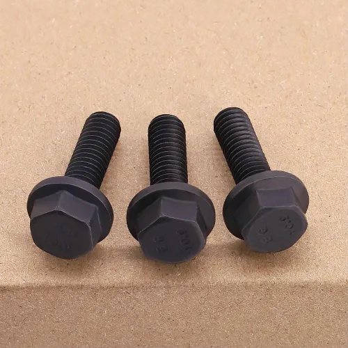 Miniatura 4 de M12-1.75 x 50 mm (6 piezas) Tornillos de perno hexagonal con brida acabado negro óxido, grado 10.9 acero de aleación, perno de cabeza de arandela