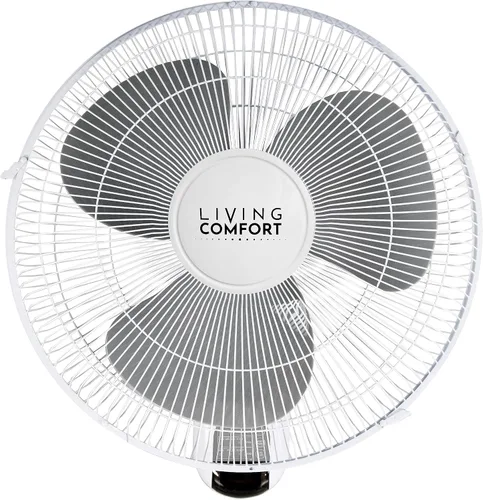 Miniatura 2 de Comfort Zone - Ventilador de pared oscilante con inclinación vertical ajustable, 16 pulgadas, 3 velocidades, rejilla metálica, oscilación de 90