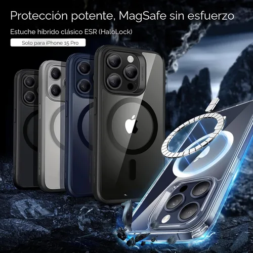Miniatura 3 de ESR para iPhone 15 Pro, Funda Compatible con MagSafe, Protección de Grado Militar, Resistente al Amarilleo, Parte Posterior Resistente a