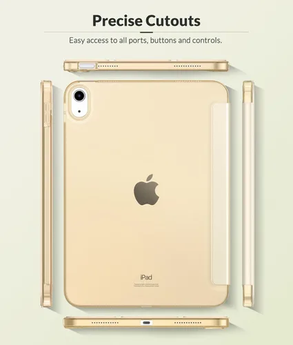 Miniatura 6 de MoKo Funda para Nuevo iPad (A16) de 11ª Generación 2025/ 10ª Generación 2022, Funda para iPad de 11 Pulgadas/ 10.9 Pulgadas con Funda Trasera Oro