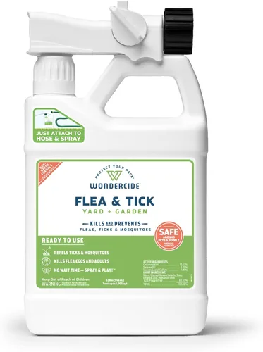 Wondercide - Spray listo para usar contra pulgas, garrapatas y mosquitos en el jardín con aceites esenciales naturales – Asesino, tratamiento y