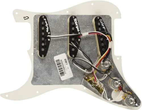 Miniatura 2 de Fender Tex Mex Golpeador Stratocaster precableado, 3 capas, color blanco