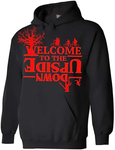 Miniatura 2 de fresh tees Sudadera con capucha unisex para mujer y hombre con texto en inglés "Welcome to the Upside Down Shadow Monster