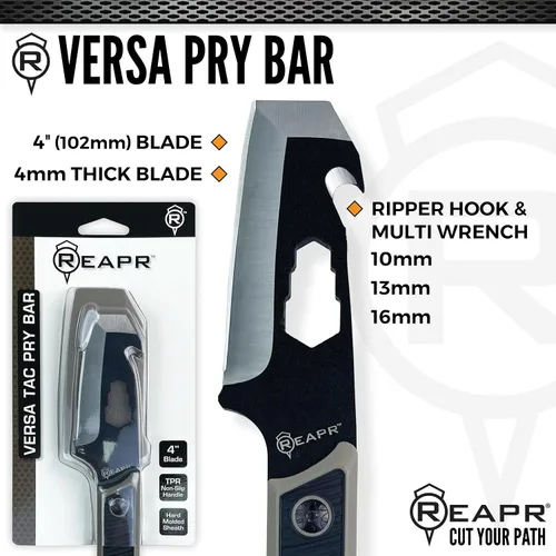 Miniatura 6 de REAPR VERSA TAC - Barra de palanca con funda, utilidad compacta para campamento, preparación de emergencia, mejoras para el hogar, reparaciones