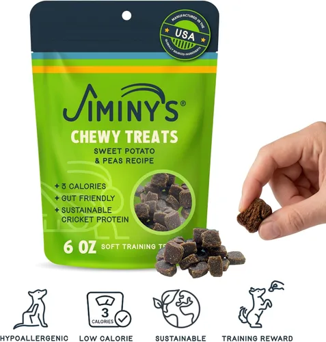 Miniatura 3 de Jiminy's Chewy Cricket - Golosinas de entrenamiento para perros, masticables, bajas en calorías, hipoalergénicas, fabricadas en Estados Unidos, 6