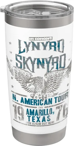 Miniatura 8 de Lynyrd Skynyrd In Concert Amarillo Texas Vintage Rock 1970 - Vaso aislado de acero inoxidable