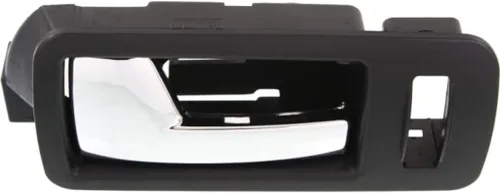 Miniatura 4 de Para Ford Mustang 2005-2014 Manija de puerta interior delantera, lado del conductor, bisel negro con palanca cromada Con orificio de bloqueo