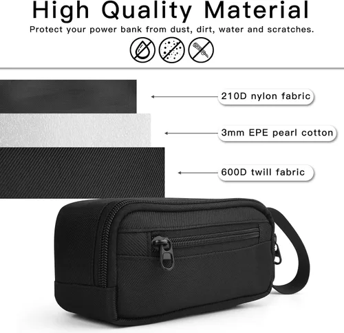 Miniatura 4 de Funda de viaje compatible con Anker 737 Power Bank (PowerCore 24K) cargador portátil de 3 puertos, bolsa de almacenamiento para Anker 737 24,000mAh