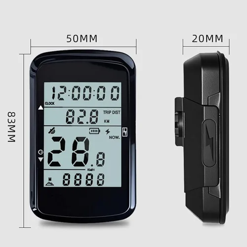 Miniatura 6 de Computadora de bicicleta GPS, computadora de ciclismo inalámbrica con pantalla 2.4, retroiluminación, velocímetro odómetro de bicicleta, 28 horas