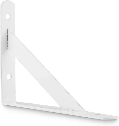 Miniatura 4 de Eau L - Soportes de estante resistentes, paquete de 12 soportes de esquina negros de 4 x 6 pulgadas, estantes flotantes de 90 grados, soportes