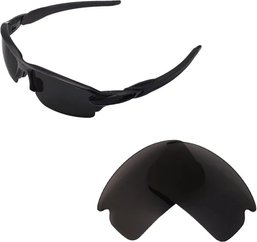 Miniatura 2 de Walleva Lentes de repuesto para gafas de sol Oakley Flak 2.0 Múltiples opciones disponibles (negro ISARC Polarizado)