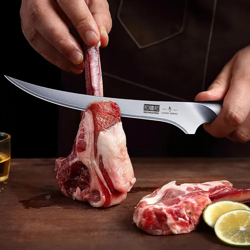 Miniatura 7 de HOSHANHO - Cuchillo de filetear de 9 pulgadas, cuchillo para deshuesar súper afilado en acero inoxidable de alto carbono, cuchillos de pescado