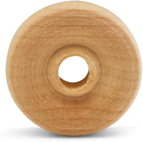 Miniatura 2 de Mini ruedas de madera clásicas, ideales para manualidades, 3/4 pulgadas de diámetro, 3/16 pulgadas de grosor, agujero de 3/16 pulgadas, paquete