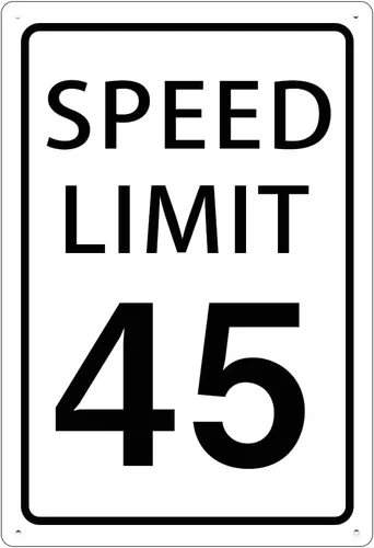 Miniatura 14 de KONEDMIX Señal de límite de velocidad de 25 mph, señal de tráfico lenta, carretera y calle, 25 señales de 8 x 12 pulgadas Límite de velocidad 25