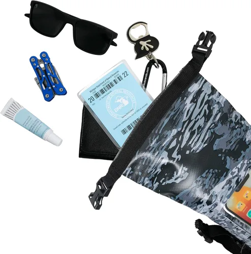 Miniatura 5 de geckobrands Bolsa impermeable para teléfono, geckoflage ártico, bolsa para teléfono al aire libre y bolsa seca, teléfonos Samsung Galaxy, teléfonos