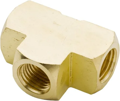 Miniatura 4 de Instalación de tubería de latón, camiseta Barstock, 1/2 pulgada NPT hembra x 1/2 pulgada NPT hembra x 1/2 pulgada NPT hembra (paquete de 2)