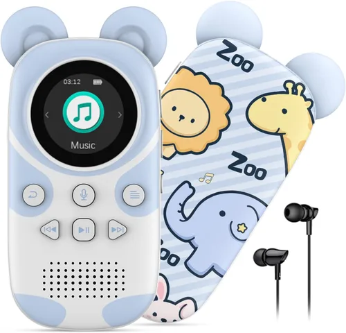 Miniatura 8 de RUIZU Reproductor MP3 de 64GB para Niños, Reproductor de Música Portátil Lindo Panda MP3, Reproductor MP3 para Niños con Bluetooth 5.3, Altavoz