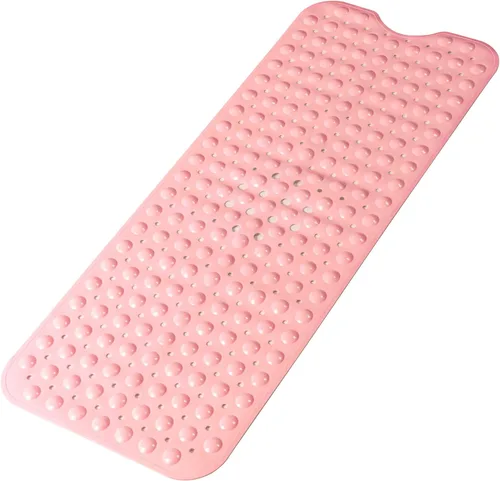Miniatura 13 de Tapetes para bañera y ducha, tapete de baño antideslizante de 28 x 15 pulgadas, tapete para bañera lavable a máquina con ventosas y orificios