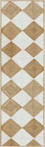 Miniatura 18 de Natural Jute Collection - Alfombra cuadrada de 3 x 3 pies, alfombra de yute trenzada a cuadros multicolor de 0.27 pulgadas de grosor, ideal