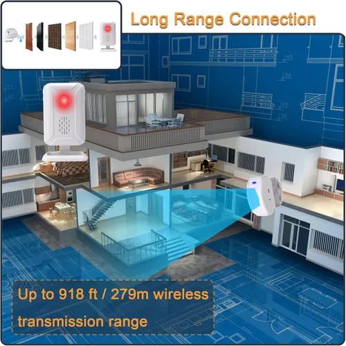 Miniatura 3 de Timbre inalámbrico con sensor de movimiento para tienda en el hogar, timbre de bienvenida de seguridad, monitor de cuerpo para niños mayores