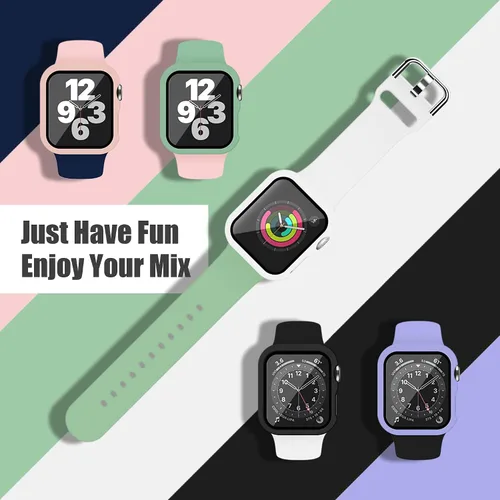 Miniatura 8 de Correa Deportiva de Silicona y Estuche con Protector de Pantalla para Apple Watch Series 11, Series 10, Series 9, Series 8, Series 7, Series 6 SE