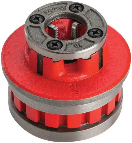 RIDGID 37390 Modelo 12-R Hand Threader Die Head, aleación diestro NPT Die Head para tamaño nominal de tubo de 1/2 pulgadas