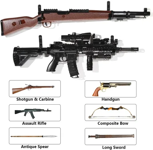 Miniatura 4 de Bastidores de armas para pared, Bastidores horizontales para escopetas, Ganchos de metal para rifles para almacenar rifles, escopetas y arcos, Negro
