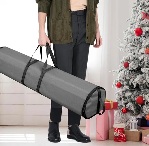 Miniatura 5 de ProPik Bolsa de almacenamiento de papel de regalo, organizador de papel de regalo, paquete de 2 unidades para almacenar hasta 48 rollos de 40 Gris