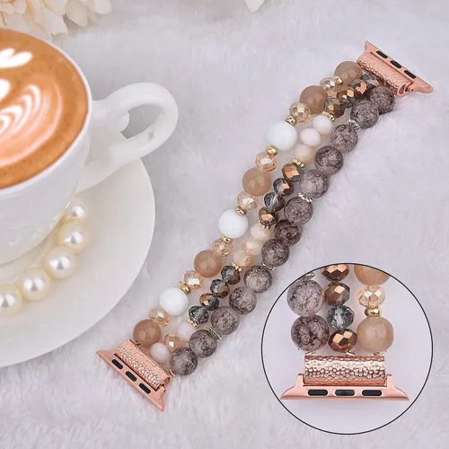 Miniatura 3 de CAGOS Bracelet Beaded Compatible with Apple Watch Band Series 11/10/9/8/7/6/5/4/3/2/1 SE 38mm 40mm 41mm 42mm 44mm 45mm 46mm, Cute Handmade Fashion