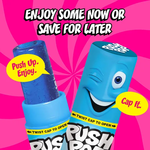 Miniatura 5 de Push Pop Paletas, paquete variado de caramelos duros, 10 paletas envueltas individualmente en sabores afrutados, tamaño completo, dulces divertidos