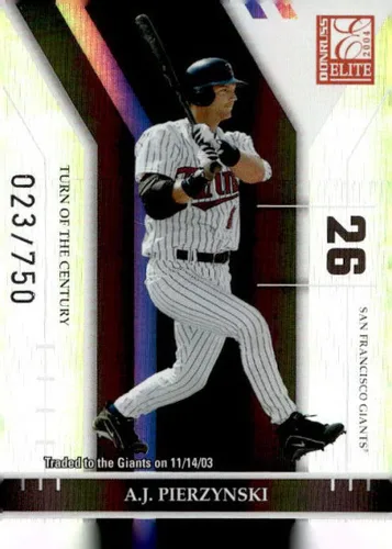 2004 Donruss Elite Turn of the Century #140 A.J. Pierzynski San Francisco Giants MLB Baseball Card /250 NM-MT