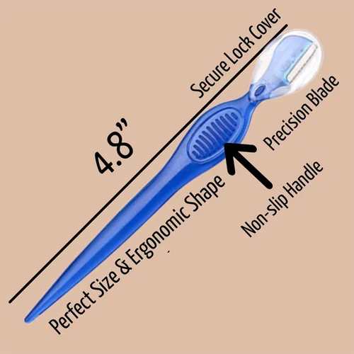 Miniatura 2 de ALAZCO Afeitadora de precisión para cejas, herramienta de dermaplaning exfoliante facial, piel de melocotón, retoque de cejas, moldeador de labios