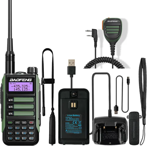 Miniatura 34 de BAOFENG Walkie Talkie UV-16R USB-C 10W con cable de programación Radio bidireccional impermeable de largo alcance de doble banda Radio portátil