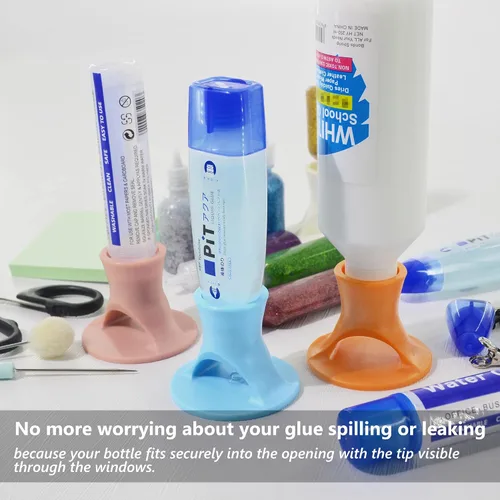 Miniatura 4 de Soporte de plástico para pegamento líquido para soporte de botellas, herramienta de manualidades de papel para artesanos adecuado para botellas