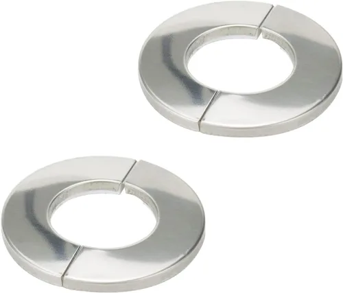 Miniatura 11 de Brida dividida de pared, placa de escudo redonda de acero inoxidable para tubo de 2"/51mm de diámetro, paquete de 4