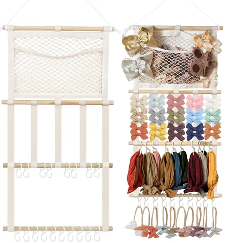 Miniatura 11 de kangaroo Soporte para Diademas Organizador de Lazos para el Cabello para Niñas Bebés Gran Capacidad Soporte de Lazos Accesorios para el Cabello