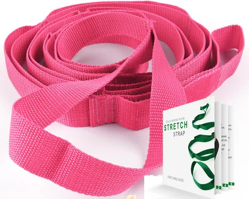 Miniatura 9 de Scotamalone Correa elástica para yoga, terapia física para entrenamiento en casa, ejercicio, pilates y gimnasia, 10 bucles bandas elásticas no Verde