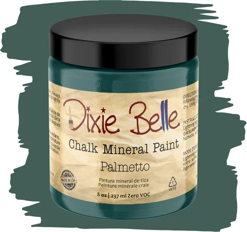 Miniatura 360 de Dixie Belle Paint Company - Pintura con acabado de tiza para muebles, color negro (Caviar), 1 galón, 128 fl oz, pintura mineral color rosa intenso