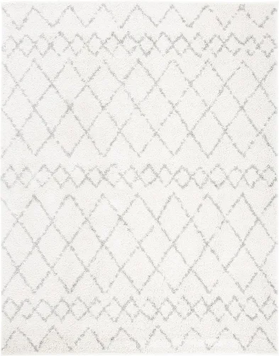 Miniatura 3 de SAFAVIEH Berber Shag Collection BER165C - Alfombra marroquí que no desprende pelusa, felpa de 1.25 pulgadas de grosor, para sala de estar