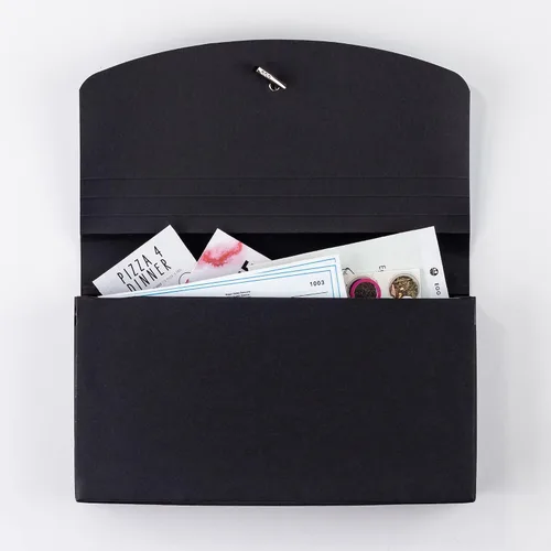 Miniatura 5 de Smead Two-Way Handy Organizer File, 21 Pockets, Alphabetic (A-Z) and Monthly (Jan-Dec), Flap and Elastic Cord Closure, Blue/Black (70506)