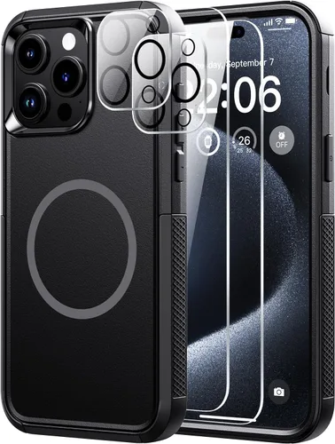 Miniatura 31 de Diverbox Funda para iPhone 13 [compatible con MagSafe] [con protector de pantalla] [a prueba de golpes] [a prueba de caídas] Funda de protección