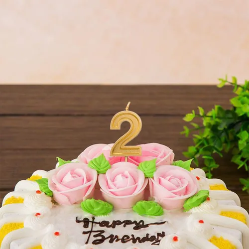 Miniatura 3 de Luter Velas de pastel de cumpleaños con purpurina dorada, velas número 3, decoración de pastel de cumpleaños para fiestas, niños y adultos