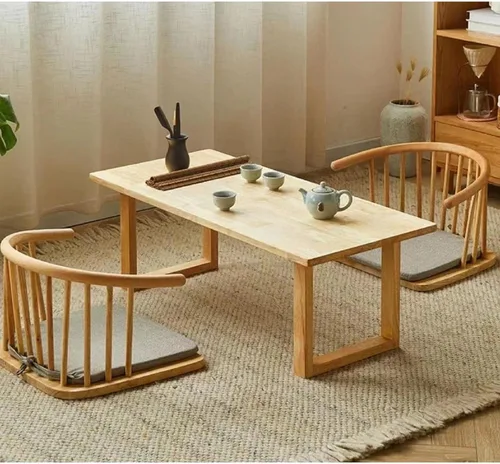 Miniatura 5 de QQXX Silla japonesa sin piernas, cojín para silla perezosa, respaldo de ventana de bahía, sillas de juego, sofá perezoso portátil de bambú