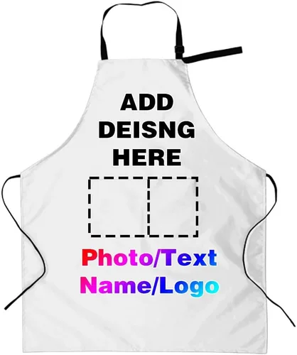 Miniatura 45 de Delantales personalizados para mujeres y hombres, delantal personalizado con logotipo de texto fotográfico, delantales de cocina personalizados
