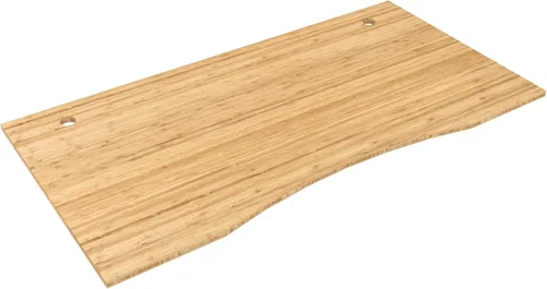 Miniatura 21 de FLEXISPOT Escritorio de Pie de Bambú de Pieza Única de 122 x 61 cm, Altura Ajustable, Mesa Rectangular de Escritorio Bambú natural