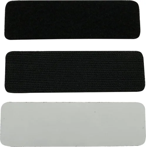 Miniatura 3 de 20 almohadillas adhesivas para sofá, 3.937 x 1.181 in, rectangular, color negro, con tiras adhesivas de gancho para sofá, silla, asiento doble